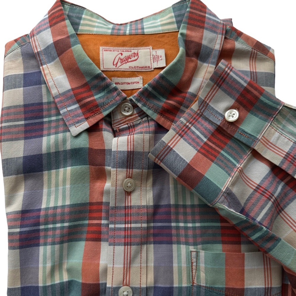 Grayers Clothiers Button Down Long Sleeve Shirt Mens Size Large